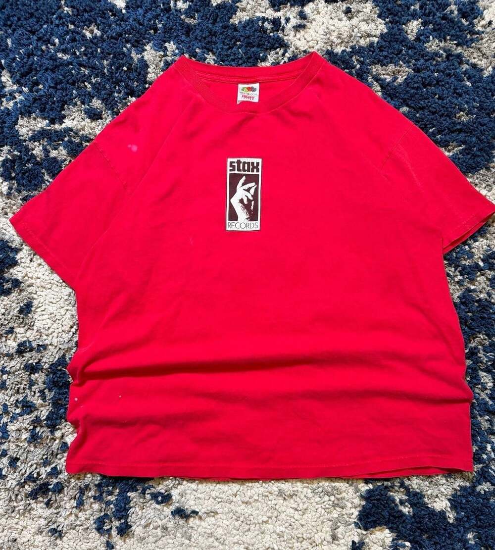 Fruit of the Loom Stax Records T-Shirt Size XL Red Graphic Tee